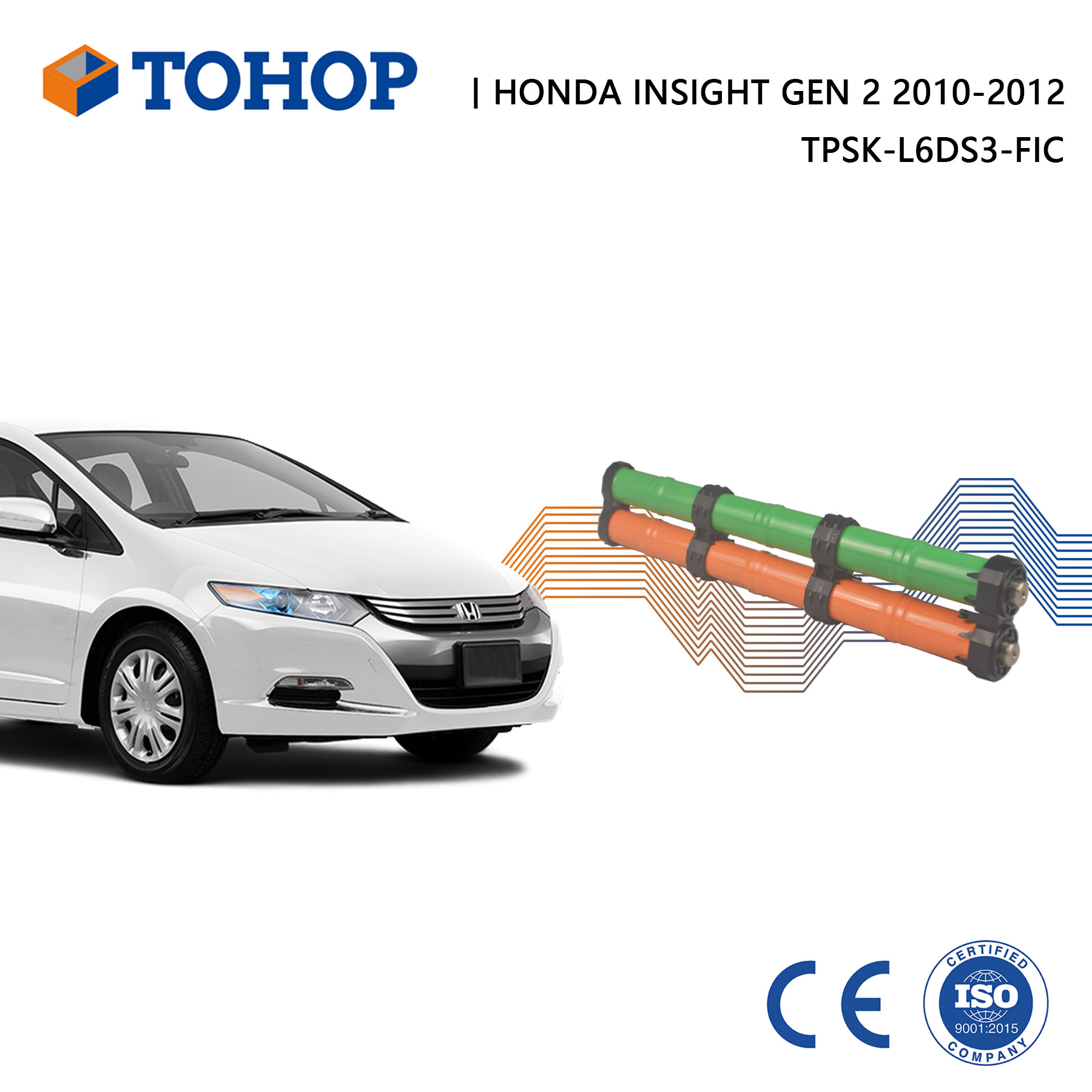 14,4 V 6,5 Ah Honda Insight Gen 2 Hybrid-Batterie-Ersatz-Nimh-Zelle