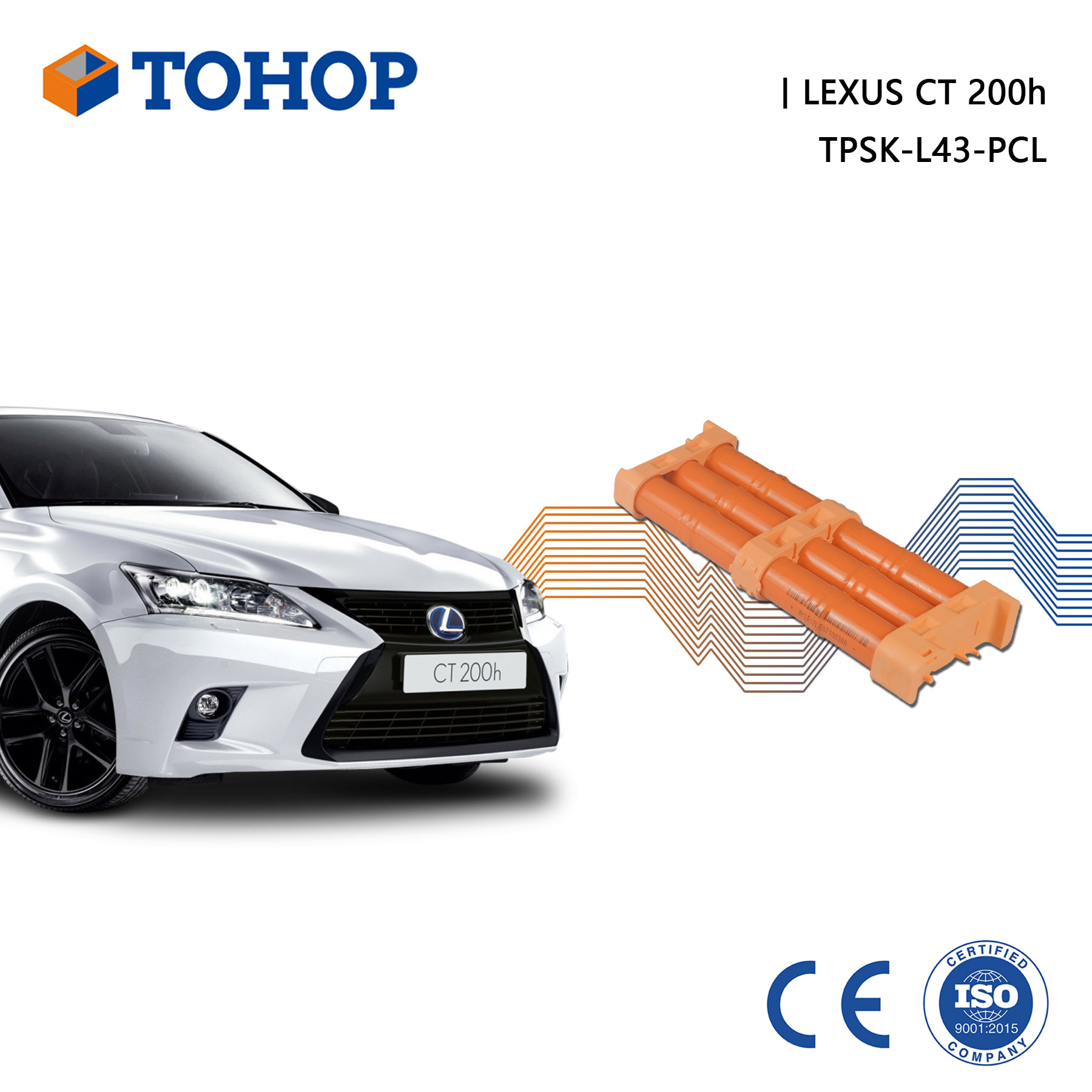 CT200h Kundenspezifischer 6,5-Ah-Hybridbatteriesatz mit 3 Jahren Garantie für Lexus